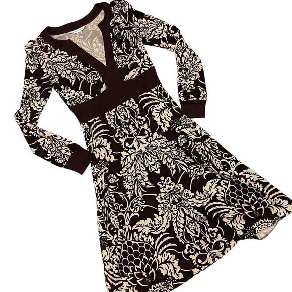 Diane Von Furstenberg Black & White Patterned Dress - Picture 2 of 4